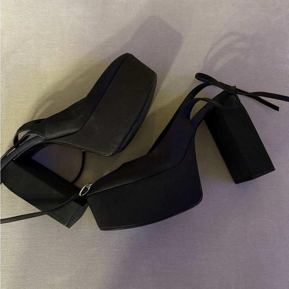 Zara Black Platform Heels